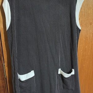 Sleeveless Black and White Maxi Dress